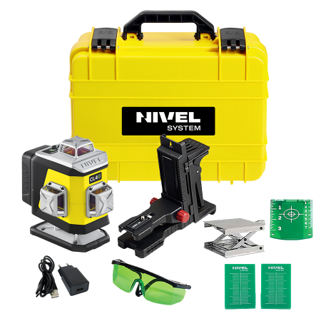 Nivel System CL4G - laser krzyżowy zielony 4 × 360° 4D Bluetooth
